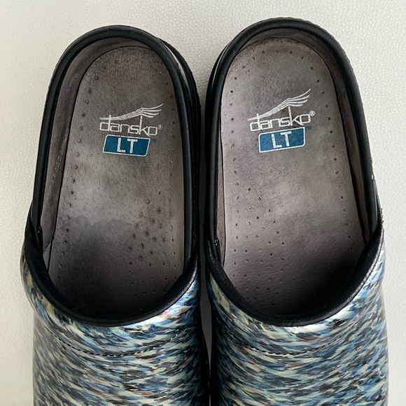Dansko Women's Size US 8.5 - 9 EU 39 LT Pro Blue Waves Clogs Professional Shoes - Picture 11 of 16